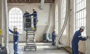 Structural drying equipment for water damage restoration in Fremont, CA home